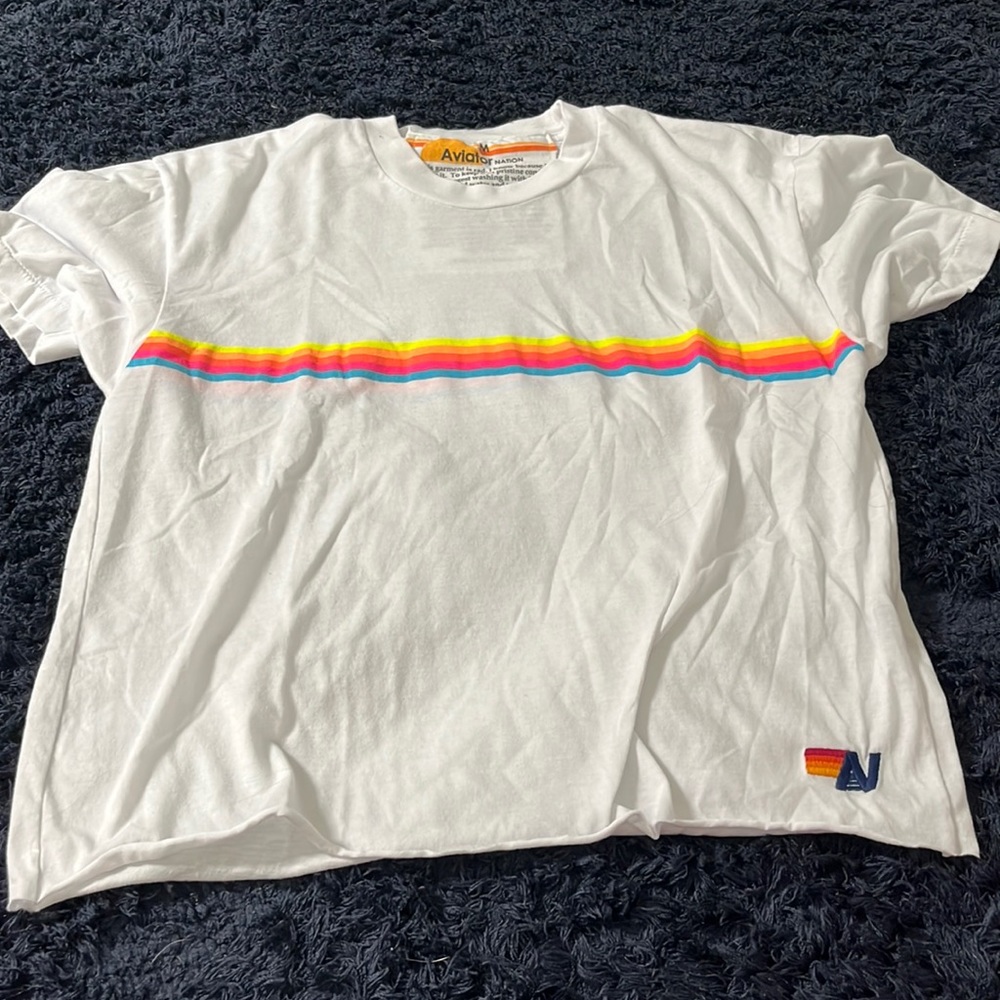 White aviator nation t shirt